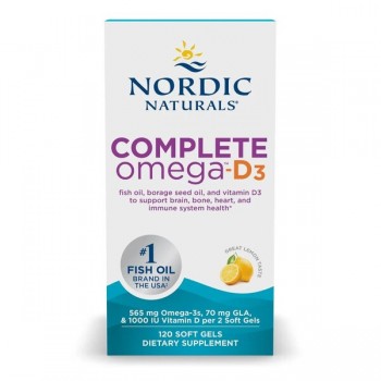 Complete Omega-D3, 565mg Lemon - 120 softgels