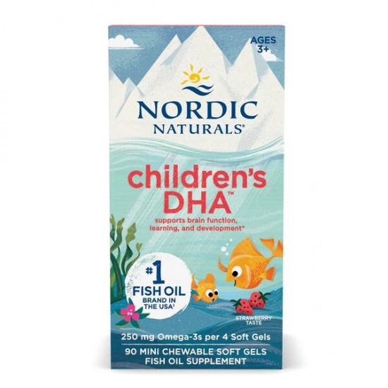 Children's DHA, 250mg Strawberry - 90 softgels
