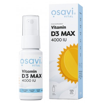 Vitamin D3 Oral Spray, MAX 4000IU - 12.5 ml.