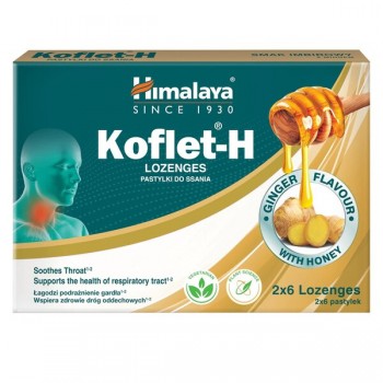 Koflet-H, imbieras - 12 pastilių