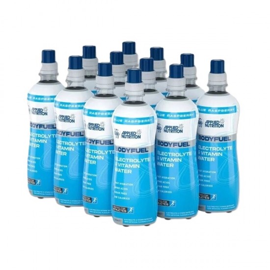 Bodyfuel Electrolyte & Vitamin Water, Icy Blue Raz - 12 x 500 ml.