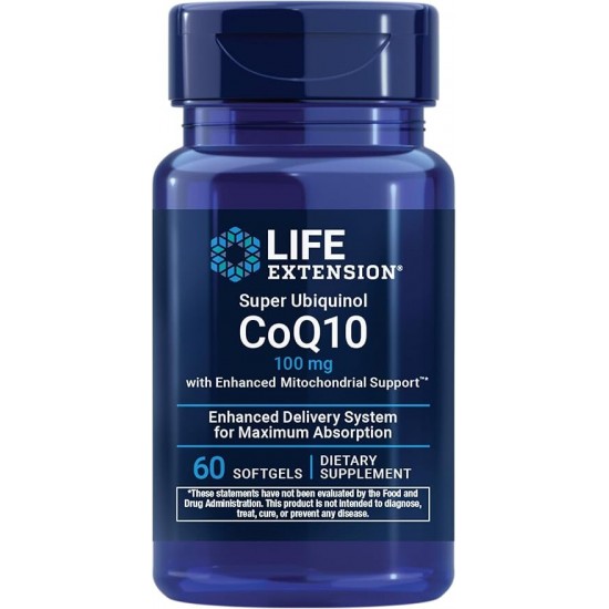 Super Ubiquinol CoQ10 with Enhanced Mitochondrial Support, 100mg - 60 softgels