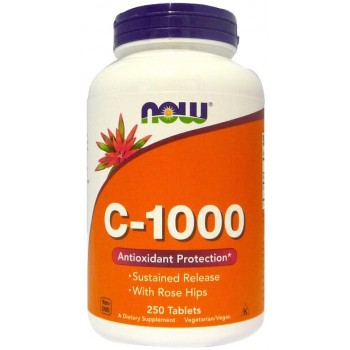Vitamin C-1000 with Rose Hips - Sustained Release - 250 tablets
